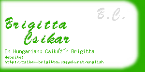 brigitta csikar business card